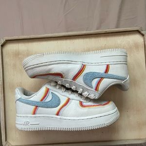 Nike Air Force 1s Denim swoosh